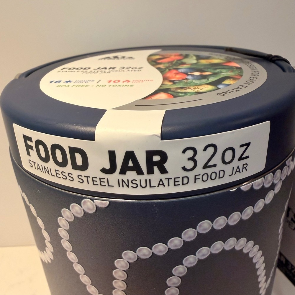 HydraPeak Insulated Food Jar 32 Oz Stainless Steel Wide Mouth Double Wall Pearl - Picture 3 of 14